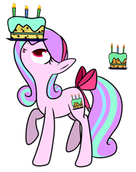 Size: 1378x1747 | Tagged: safe, artist:nintendash, imported from derpibooru, oc, oc only, oc:sugar sweet, earth pony, pony, cake, food, solo