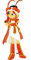 Size: 787x1474 | Tagged: safe, artist:sonicuser123, imported from derpibooru, sunset shimmer, equestria girls, annin, dragon ball, female, obscure reference, solo