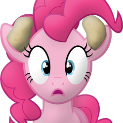 Size: 1784x1794 | Tagged: safe, imported from derpibooru, pinkie pie, female, food, potato, simple background, solo, transparent background