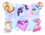 Size: 1600x1236 | Tagged: safe, artist:hungrysohma, artist:sohmasatori, imported from derpibooru, applejack, fluttershy, pinkie pie, rainbow dash, rarity, twilight sparkle, alicorn, pony, female, heart eyes, mane six, mare, twilight sparkle (alicorn), wingding eyes