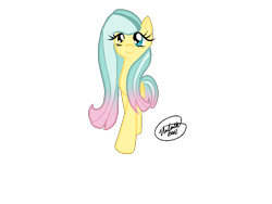 Size: 1024x768 | Tagged: safe, artist:zaksaturday2468, imported from derpibooru, oc, oc only, oc:spearmint sequin, heterochromia, offspring, parent:fluttershy, parent:thunderlane, parents:thundershy, simple background, solo, transparent background