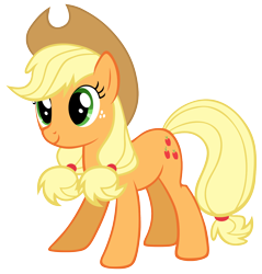 Size: 2222x2326 | Tagged: artist needed, safe, edit, imported from derpibooru, applejack, /mlp/, alternate hairstyle, cute, double mane, female, jackabetes, pigtails, simple background, solo, transparent background, vector