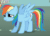 Size: 364x263 | Tagged: safe, imported from derpibooru, screencap, applejack, rainbow dash, boast busters, animated, cute, female, gif, sad