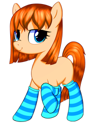 Size: 909x1200 | Tagged: safe, artist:kas92, imported from derpibooru, oc, oc only, oc:silent hoofstep, clothes, socks, solo, striped socks