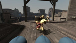 Size: 1366x768 | Tagged: safe, artist:johnsilents, imported from derpibooru, bonesaw, heavy, medic, medigun, ponified, soldier, team fortress 2