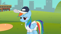 Size: 480x270 | Tagged: safe, artist:agrol, imported from derpibooru, rainbow dash, scootaloo, animated, clothes, everypony plays sports games, female, fence, loop, rainbow dash always dresses in style, skirt, tree, youtube link