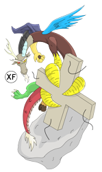 Size: 1218x2048 | Tagged: safe, artist:xilefti, imported from derpibooru, discord, male, solo
