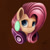 Size: 6000x6000 | Tagged: safe, artist:bluespiritofgood, imported from derpibooru, fluttershy, absurd resolution, cutie mark, earring, female, headphones, lip piercing, looking at you, piercing, portrait, simple background, solo