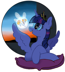 Size: 4043x4466 | Tagged: safe, artist:spectralunicorn, imported from derpibooru, twilight sparkle, oc, oc:yellowstar, alicorn, pony, fanfic:the star in yellow, absurd resolution, faerie, twilight sparkle (alicorn)