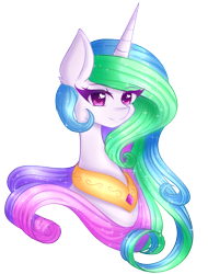 Size: 1280x1688 | Tagged: safe, artist:fluffymaiden, imported from derpibooru, princess celestia, pony, bust, colored pupils, female, heart eyes, mare, simple background, smiling, solo, transparent background, wingding eyes