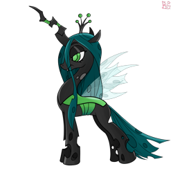 Size: 1024x1024 | Tagged: safe, artist:briarspark, imported from derpibooru, queen chrysalis, changeling, changeling queen, crown, female, jewelry, regalia, solo