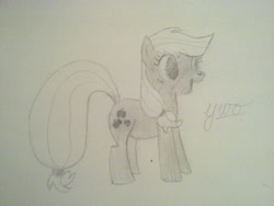 Size: 2592x1944 | Tagged: safe, artist:yateworldorder, imported from derpibooru, applejack, female, sketch, solo, traditional art