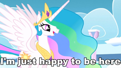 Size: 960x540 | Tagged: safe, imported from derpibooru, screencap, princess celestia, alicorn, pony, sonic rainboom (episode), female, image macro, mare, meme, solo