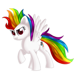 Size: 2000x2000 | Tagged: safe, artist:sugguk, imported from derpibooru, rainbow dash, female, simple background, solo, super rainbow dash, transparent background