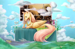 Size: 2086x1386 | Tagged: safe, artist:jayrockin, imported from derpibooru, fluttershy, horse, female, horsified, solo