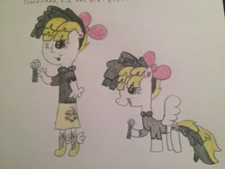Size: 3264x2448 | Tagged: safe, artist:smurfettyblue, imported from derpibooru, songbird serenade, equestria girls, my little pony: the movie, equestria girls-ified, quality, sia (singer), traditional art