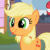 Size: 502x503 | Tagged: safe, artist:anonshy, edit, edited screencap, imported from derpibooru, screencap, applejack, big macintosh, earth pony, pony, season 6, where the apple lies, :p, animated, blep edit, cute, eye shimmer, eye shimmer edit, female, gif, happy, i can't believe it's not superedit, jackabetes, raspberry, silly, silly pony, smiling, solo focus, teenage applejack, tongue out, who's a silly pony