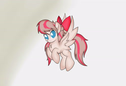 Size: 3500x2400 | Tagged: safe, artist:ideltavelocity, imported from derpibooru, angel wings, pegasus, pony, top bolt, bow, chest fluff, female, flying, hair bow, looking at you, no pupils, simple background, smiling, solo, white background