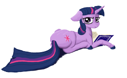 Size: 2167x1335 | Tagged: safe, artist:paskanaakka, derpibooru exclusive, imported from derpibooru, twilight sparkle, pony, unicorn, book, female, floppy ears, frown, grumpy, looking at you, mare, prone, simple background, solo, transparent background