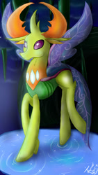 Size: 540x960 | Tagged: safe, artist:zomixnu, imported from derpibooru, thorax, changedling, to where and back again, king thorax, solo, transformation