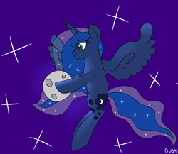 Size: 5273x4585 | Tagged: safe, artist:flitturr, imported from derpibooru, princess luna, alicorn, pony, absurd resolution, female, moon, solo, tangible heavenly object