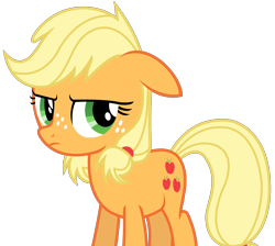 Size: 2769x2481 | Tagged: safe, artist:sketchmcreations, imported from derpibooru, applejack, where the apple lies, female, floppy ears, frown, simple background, solo, teenage applejack, transparent background, vector