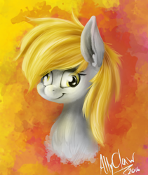 Size: 658x780 | Tagged: safe, artist:allyclaw, imported from derpibooru, derpy hooves, pegasus, pony, bust, female, mare, solo