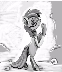 Size: 2533x2929 | Tagged: safe, artist:ponsce, imported from derpibooru, oc, oc only, earth pony, pony, book, glasses, grayscale, monochrome, solo