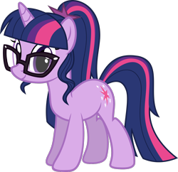 Size: 1438x1391 | Tagged: safe, artist:rustle-rose, imported from derpibooru, sci-twi, twilight sparkle, pony, unicorn, equestria girls, legend of everfree, equestria girls ponified, female, glasses, hilarious in hindsight, looking at you, mare, ponified, ponified humanized pony, simple background, smiling, solo, transparent background, unicorn sci-twi, vector