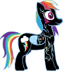 Size: 418x466 | Tagged: safe, artist:cammy, imported from derpibooru, rainbow dash, dia de los muertos, female, flower, simple background, solo, transparent background