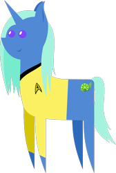 Size: 699x1041 | Tagged: safe, artist:walkcow, imported from derpibooru, oc, oc only, cutie mark, pointy ponies, simple background, solo, star trek, transparent background, vector