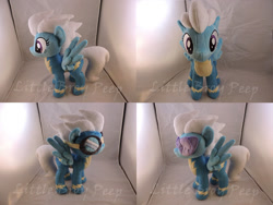 Size: 1597x1199 | Tagged: safe, artist:little-broy-peep, imported from derpibooru, fleetfoot, pegasus, pony, clothes, goggles, irl, photo, plushie, sunglasses, uniform, wonderbolts uniform