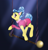 Size: 4304x4456 | Tagged: safe, artist:vinicius040598, imported from derpibooru, trapeze star, pony, viva las pegasus, absurd resolution, acrobat, acrobatics, balancing, face paint, female, leotard, light beams, smiling, solo