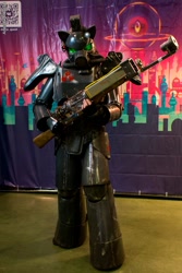 Size: 683x1024 | Tagged: safe, imported from derpibooru, oc, oc only, oc:steelhooves, human, fallout equestria, 2016, clothes, cosplay, costume, irl, irl human, photo, rubronycon, solo