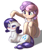 Size: 1500x1800 | Tagged: dead source, safe, artist:captainpudgemuffin, imported from derpibooru, rarity, sweetie belle, human, pony, unicorn, behaving like a cat, blushing, captainpudgemuffin is trying to murder us, clothes, cute, diasweetes, dress, duo, female, floppy ears, fluffy, frown, glare, humanized, on side, one eye closed, pony pet, prone, raribetes, raricat, shadow, side, simple background, sitting, smiling, squatting, string, unamused, white background, wink
