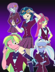 Size: 5000x6538 | Tagged: safe, artist:bakumaru01, imported from derpibooru, indigo zap, lemon zest, sour sweet, sugarcoat, sunny flare, equestria girls, friendship games, absurd resolution, shadow five