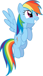 Size: 615x1080 | Tagged: safe, artist:iknowpony, imported from derpibooru, rainbow dash, pegasus, pony, what about discord?, cutie mark, female, flying, grin, hooves, mare, simple background, smiling, solo, transparent background, vector, wings