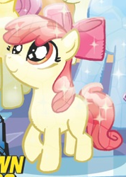 Size: 180x253 | Tagged: safe, idw, imported from derpibooru, apple bloom, crystal pony, pony, spoiler:comic, outfit catalog