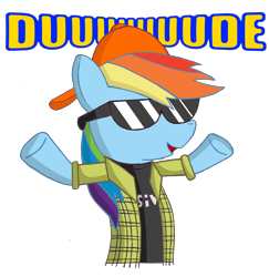 Size: 2512x2583 | Tagged: safe, artist:sergeant16bit, imported from derpibooru, rainbow dash, '90s, '90s kid, atop the fourth wall, channel awesome, female, linkara, simple background, solo, transparent background