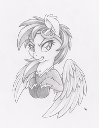 Size: 781x1000 | Tagged: safe, artist:dfectivedvice, imported from derpibooru, rainbow dash, clothes, female, grayscale, monochrome, shadowbolts costume, sketch, solo, traditional art