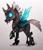 Size: 1836x2124 | Tagged: safe, artist:pocki07, imported from derpibooru, thorax, changeling, male, raised hoof, solo, tongue out, traditional art