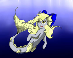 Size: 1000x800 | Tagged: safe, artist:midnightfire1222, imported from derpibooru, derpy hooves, merpony, female, mermaidized, solo, species swap, underwater