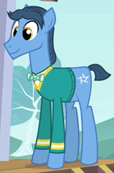 Size: 263x399 | Tagged: safe, imported from derpibooru, screencap, toe-tapper, pony, filli vanilli, ponytones outfit, solo