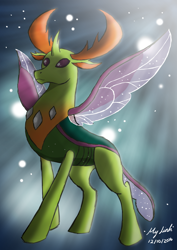 Size: 2480x3508 | Tagged: safe, artist:milynh83, imported from derpibooru, thorax, changedling, changeling, to where and back again, king thorax, male, solo