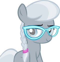 Size: 11063x11460 | Tagged: safe, artist:cyanlightning, imported from derpibooru, silver spoon, twilight time, .svg available, absurd resolution, female, glasses, missing accessory, missing cutie mark, simple background, solo, transparent background, vector