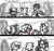 Size: 640x600 | Tagged: safe, artist:ficficponyfic, imported from derpibooru, oc, oc only, oc:emerald jewel, oc:joyride, oc:ruby rouge, earth pony, eevee, pony, unicorn, zebra, zorua, colt quest, adult, amulet, bowtie, child, colt, crossover, dimensional shenanigans, ear piercing, earring, eyeshadow, fanfic in the description, female, filly, foal, jewelry, magic, makeup, male, mare, piercing, pokémon, portal, scrafty, species swap, story included, zebrafied