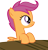 Size: 10954x11462 | Tagged: safe, artist:cyanlightning, imported from derpibooru, scootaloo, pegasus, pony, twilight time, .svg available, absurd resolution, female, filly, foal, simple background, solo, spread wings, table, transparent background, vector, wings