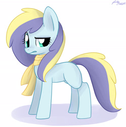 Size: 2637x2645 | Tagged: safe, artist:artoftheghostie, imported from derpibooru, oc, oc only, oc:skylight, earth pony, pony, clothes, scarf, solo