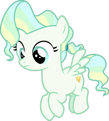 Size: 3000x3315 | Tagged: safe, artist:sollace, imported from derpibooru, vapor trail, pony, top bolt, .svg available, cute, female, filly, filly vapor trail, floating, looking down, show accurate, simple background, solo, transparent background, vaporbetes, vector, younger