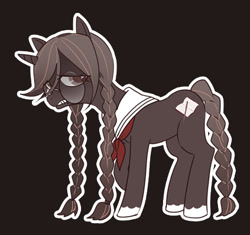 Size: 423x398 | Tagged: safe, artist:牛【仕事募集中】, imported from derpibooru, pony, danganronpa, female, glasses, mare, meganekko, pixiv, ponified, solo, toko fukawa